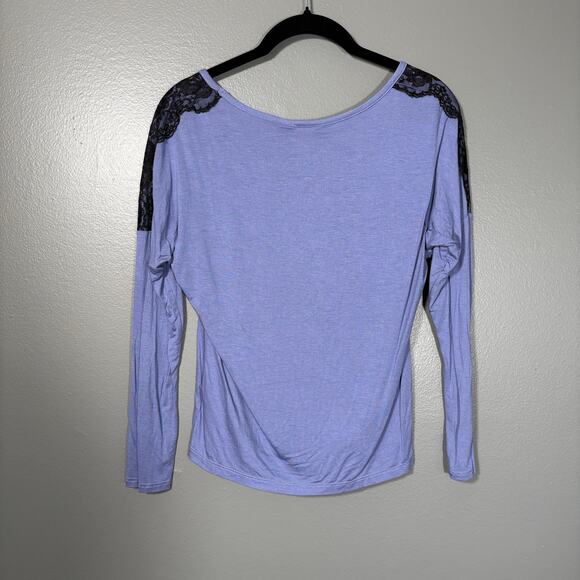 Noble U Women's Whimsygoth Lace Trim Blue T-Shirt - Size Small - Coquette Top - Picture 6 of 6